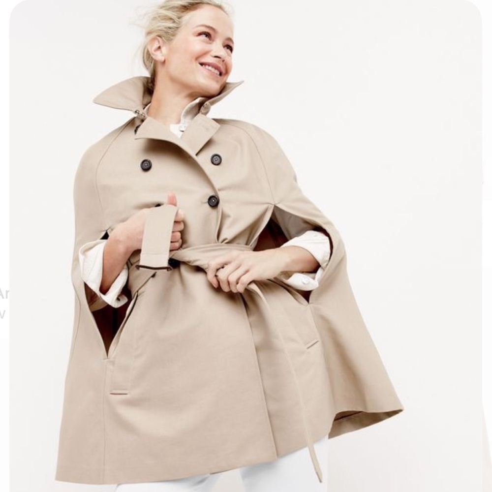 J.Crew Double-Breasted Trench Cape